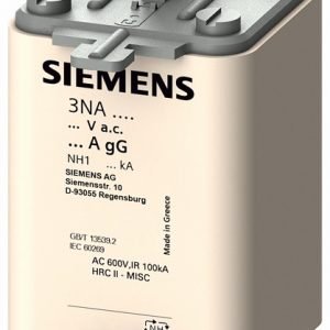 Fusible NH 500VCA 250A curva gG T1 120kA Siemens