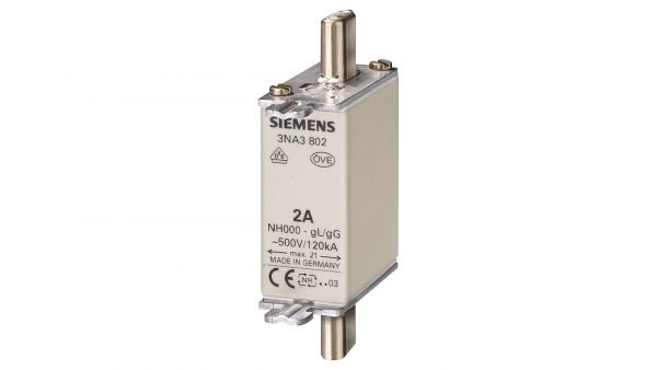 Fusible NH  500VCA  120kA  In:10A  curva gG  T000