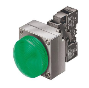 Lámpara señalización LED metálica IP67 230VCA verde