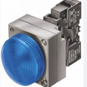 Lámpara señalización LED IP67 24VCA/CC metálica azul