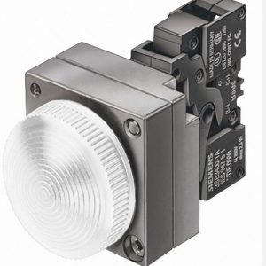 Lámpara de señalización LED metálica IP67 24V blanca
