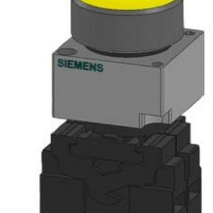 Pulsador luminoso rasante metálico 24V 1NA amarillo IP67