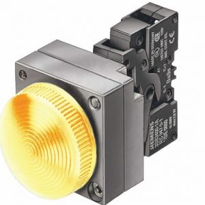 Lámpara de señalización LED IP67 230V amarilla metálica