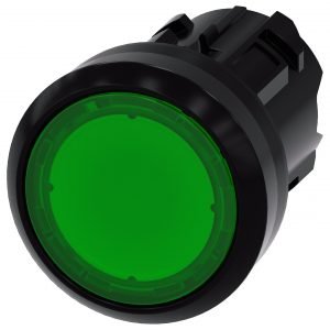 Pulsador Luminoso Rasante Verde IP69K SIRIUS ACT