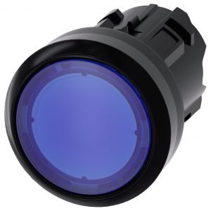 Pulsador Luminoso Rasante 1 contacto IP69K Azul