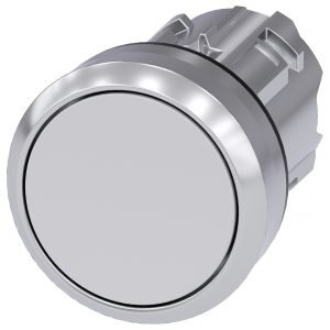 Pulsador Rasante Metálico IP69K Blanco SIRIUS ACT