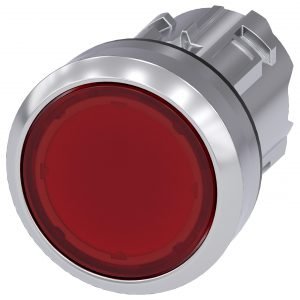 Pulsador Luminoso Metálico Rasante Rojo IP69K Siemens