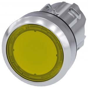 Pulsador Luminoso Rasante Amarillo Metalico IP69K