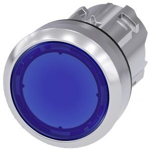 Pulsador Luminoso Rasante IP69K Metálico Azul