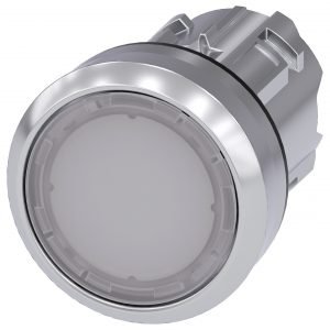 Pulsador Luminoso Rasante Metálico Blanco IP69K Sirius