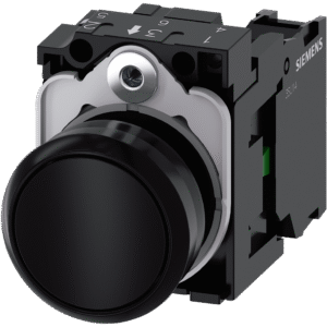 Pulsador Rasante SIRIUS ACT  Plastico IP69K   NEGRO  Complet