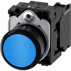 Pulsador Rasante IP69K SIRIUS ACT Azul 1NA Completo