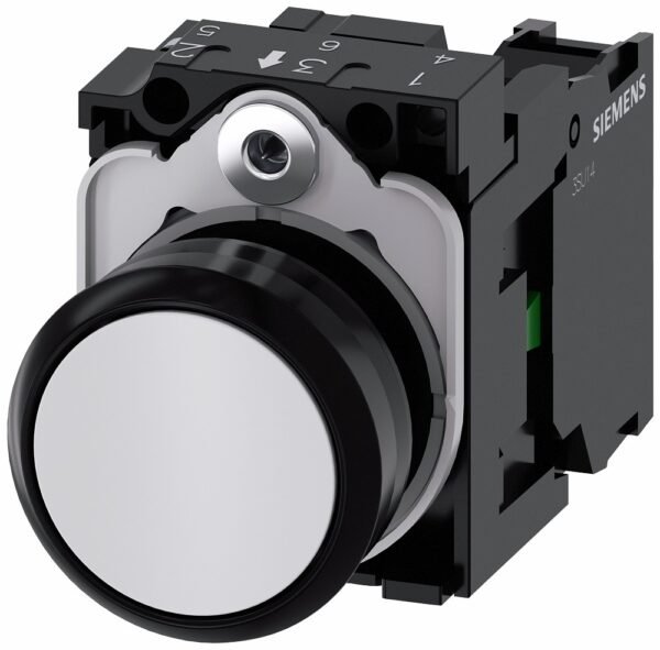 Pulsador Rasante SIRIUS ACT  Plastico IP69K   BLANCO  Comple