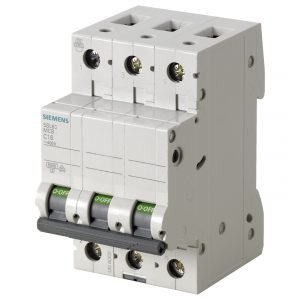 Interruptor Termomagnético 10A 3 polos Curva C 6kA Siemens