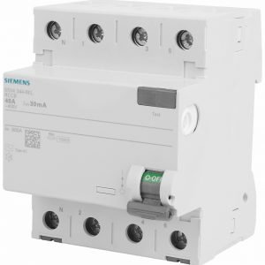 Interruptor Diferencial 40A 4 polos AC IΔn 30mA Siemens