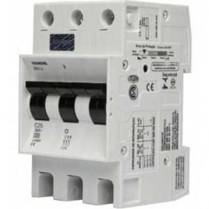 Interruptor Termomagnético 3 polos 20A Curva C 3kA Siemens