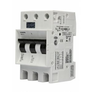 Interruptor Termomagnético 25A 3 polos Curva C 3kA Siemens