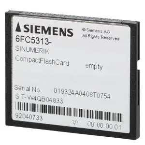 SINUMERIK TARJETA COMPACTFLASH 2GB VACIA