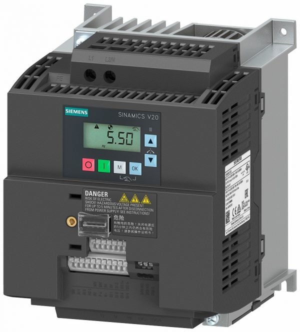 SINAMICS V20 200-240 V 1 AC ?15/+10% 47-63 Hz potencia nomin