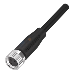 Conector M8x1 ,  hembra, recto, 3 pines, codificación A , número de conductores  3 , cable PUR negro  5 m.