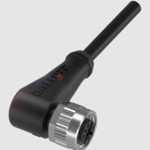 Conector M12x1 , hembra, acodado , 5 pines, codificación A , número de conductores 4 ,Cable PUR negro, 5 m.