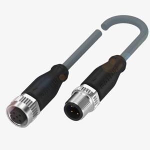 Conector :  Conexión 1 M12x1 hembra, recto, 5 pines, codificación A , Conexión 2 M12x1-Macho, recto, 4 pines, codificaci
