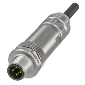 Conector M12x1, macho, recto, 4 pines, codificación D , número de contactos conectables 4, diámetro del cable D 5...8 mm