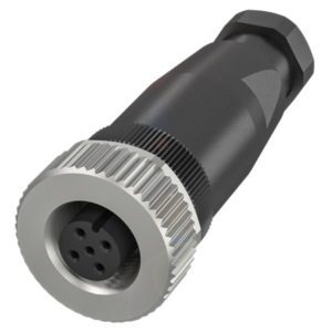 Conector M12x1,  hembra, recto, 5 pines, codificación A,  número de contactos conectables 5 ,  diámetro del cable D 4...
