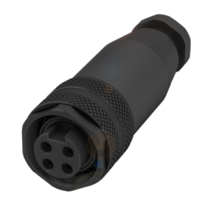 Conector 7/8"-16 UN , hembra, recto, 4 pines , número de contactos conectables 4 ,  diámetro del cable D 8...10 mm.