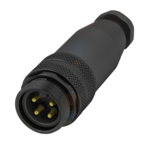 Conector 7/8"-16 UN, macho, recto, 4 pines , número de contactos conectables 4 , diámetro del cable D 8...10 mm