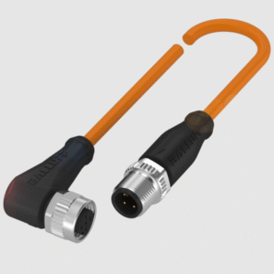 Conector :  Conexión 1 M12x1 ,  hembra, acodado , 5 pines, codificación A, Conexión 2 M12x1 , macho, recto, 4 pines, cod