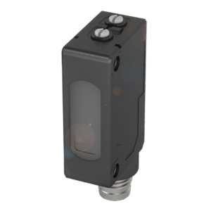 Sensor fotoeléctrico (difuso, triangulación) :Dimensión 10,8 x 43,5 x 19,5 mm , Interfaz  PNP NO/NC ,  Conector, M8x1-Ma