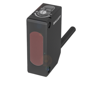 Sensor fotoeléctrico (difuso , triangulación ) : Dimensión  10,7 x 32,7 x 19,5 mm , Interfaz  PNP NO/NC , Conección Cabl