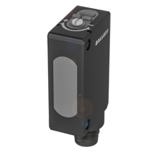 Sensor fotoeléctrico (difuso , triangulación ) : Dimensión  10,7 x 43,5 x 19,5 mm , Interfaz  PNP NO/NC ,  Conector, M8x