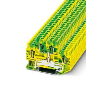 Borne de doble piso conductor de protección, Sección:  0,08 mm² - 4 mm², AWG: 28 - 12, Tipo de conexión: Conexión por re