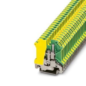 Borne de tierra para carril, tipo de conexión: Conexión por tornillo, número de conexiones: 2, sección:0,2 mm² - 6 mm²,