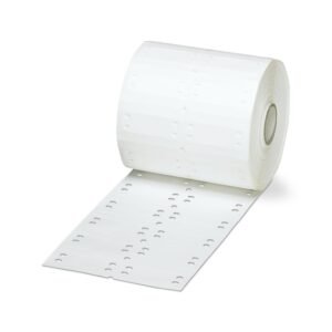 Marcador de cables, Rollo, blanco, sin rotular, rotulable con: THERMOMARK ROLL, THERMOMARK ROLL X1, THERMOMARK ROLLMASTE