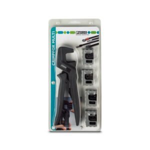 Crimpeadora con matrices compuesta de CRIMPFOX-M (pinza) y matrices para terminales de cable aislados 0,5 ... 2,5 mm² (1