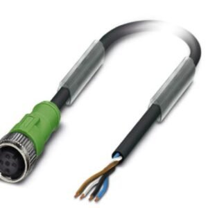 Sensor/actuator cable, 4-position, PUR halogen-free, black-gray RAL 7021, free cable end, on Socket straight M12, A-code