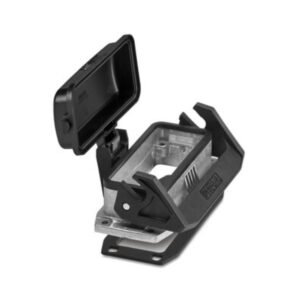 Caja empotrada HEAVYCON B16, para brida longitudinal, con tapa de protección de plástico, con junta plana, aluminio resi