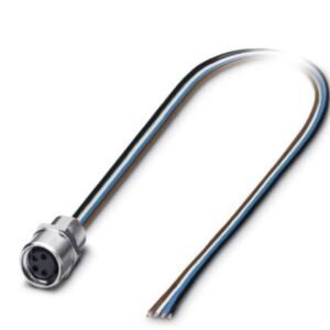 Hembra de montaje incorporado para sensores/actuadores, 4 polos, M8, montaje en pared delantera/montaje atornillado con