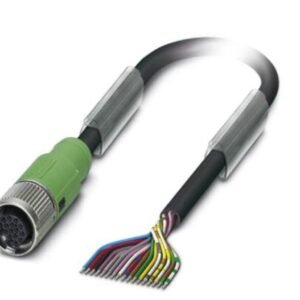 Cable para sensores/actuadores, 17-polos, PVC, negro RAL 9005, extremo de cable libre, a Hembra de conexión recto M12 SP