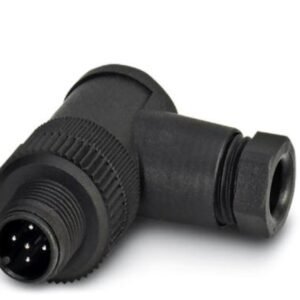 Conector, 5-polos, Conector macho acodado M12, codificado A, Conexión por tornillo, material de moleteado: Plástico, pre