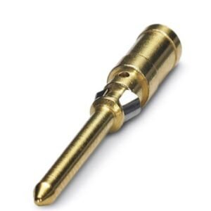 Contacto engastado mecanizado de 1,6, contacto macho individual, sección de conductor 0,5 mm², dorado