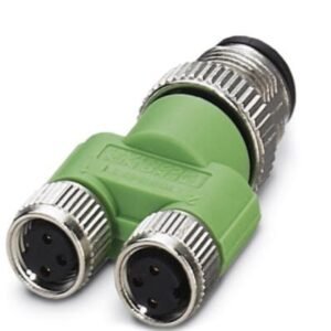 Repartidor Y, 4-polos, Conector macho recto M12, codificado A, a Hembra de conexión recto M8, codificado A y Hembra de c
