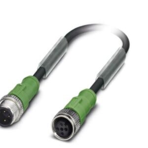 Cable para sensores/actuadores, 3-polos, PUR sin halógenos, negro grisáceo RAL 7021, Conector macho recto M12, codificad