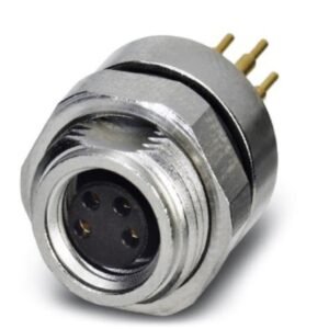 Conector enchufable de montaje incorporado para sensores/actuadores, hembra, 4 polos, M8, montaje en paredes posteriores