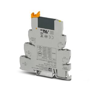 PLC-INTERFACE, compuesto de borne de base PLC-BSC.../21 con conexión por tornillo y relé de estado sólido en miniatura e