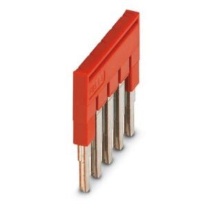 Puente enchufable, paso: 5,2 mm, longitud: 22,7 mm, anchura: 24,6 mm, número de polos: 5, color: rojo