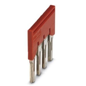Puente enchufable, paso: 8,2 mm, anchura: 31,1 mm, número de polos: 4, color: rojo